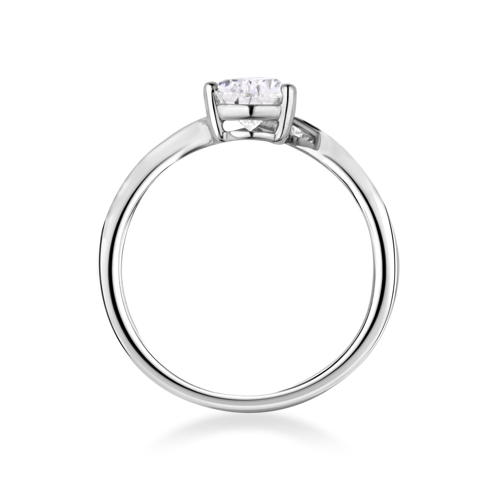 Pear Solitaire Ring