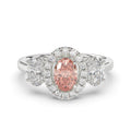 Pink Oval Diamond Ring