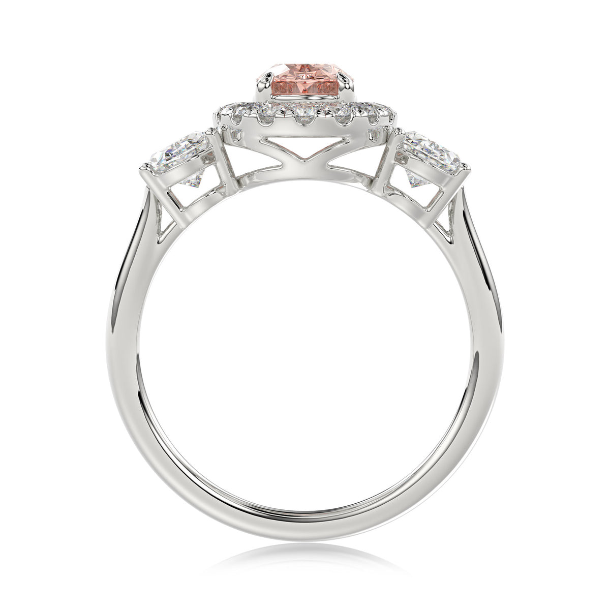 Pink Oval Diamond Ring