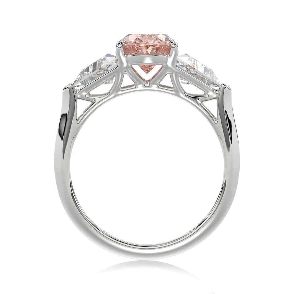 Pink Oval Trilogy Ring