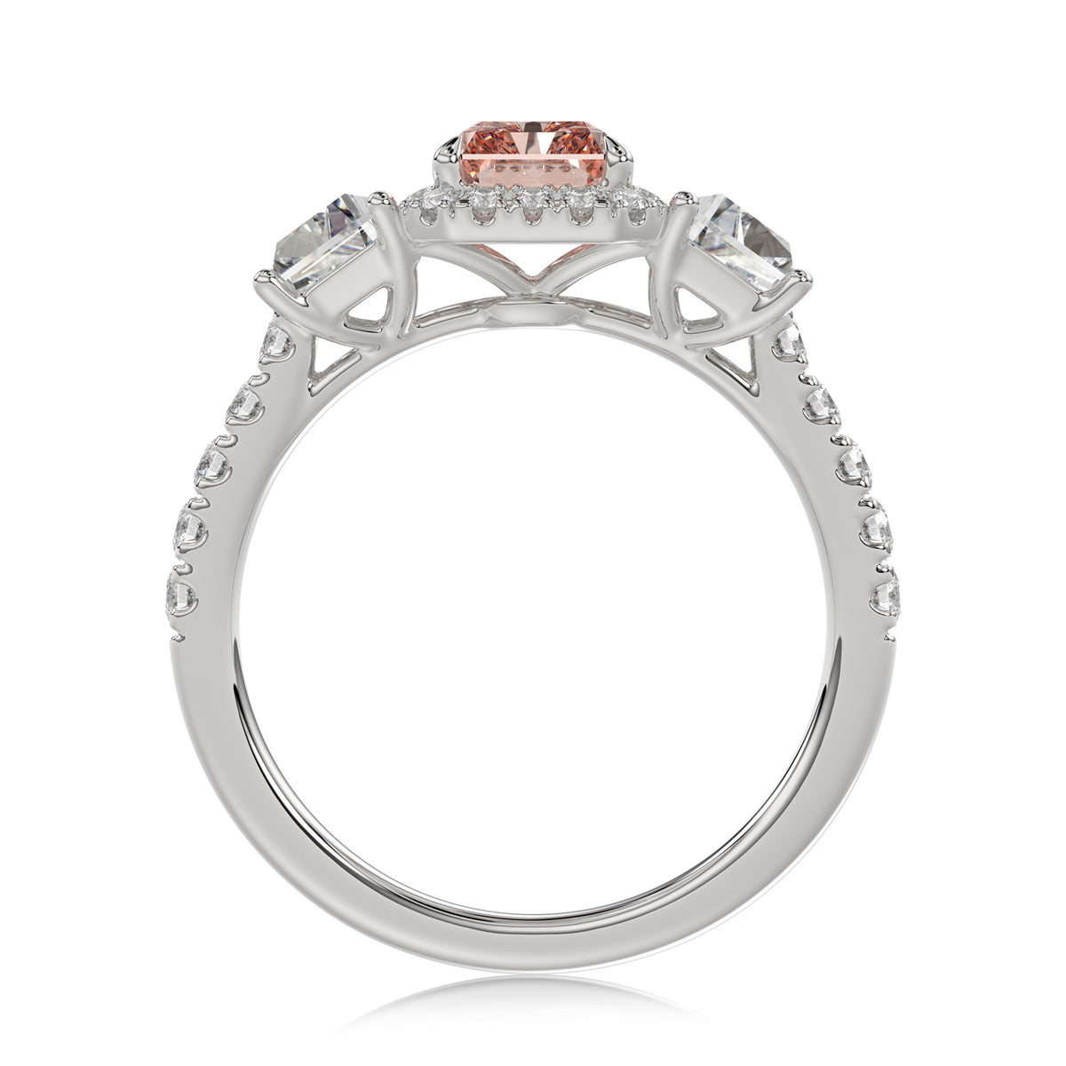 Pink Radiant Diamond Ring