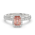 Pink Radiant Halo Ring