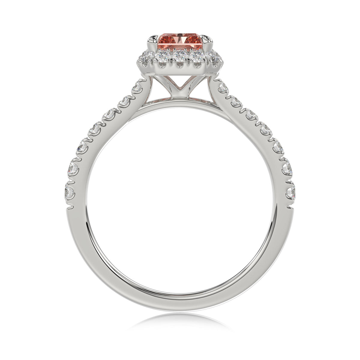 Pink Radiant Halo Ring