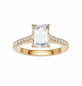 Radiant Diamond Shoulder Ring