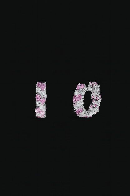Rose Drop Huggie Earrings