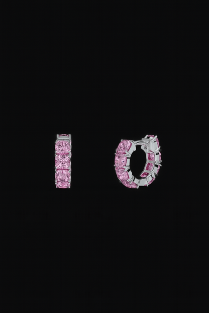 Rose Eclat Huggie Earrings