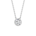 Round Bezel Diamond Necklace