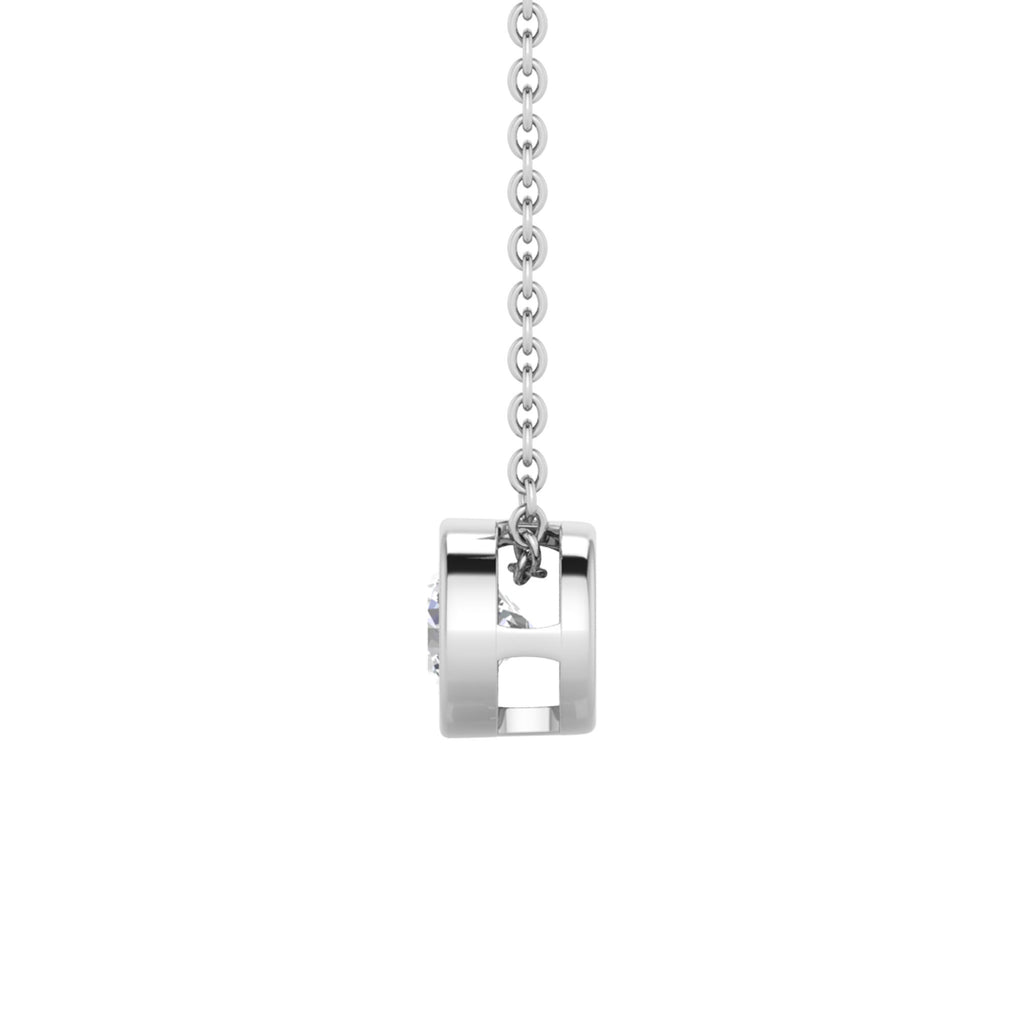Round Bezel Diamond Necklace