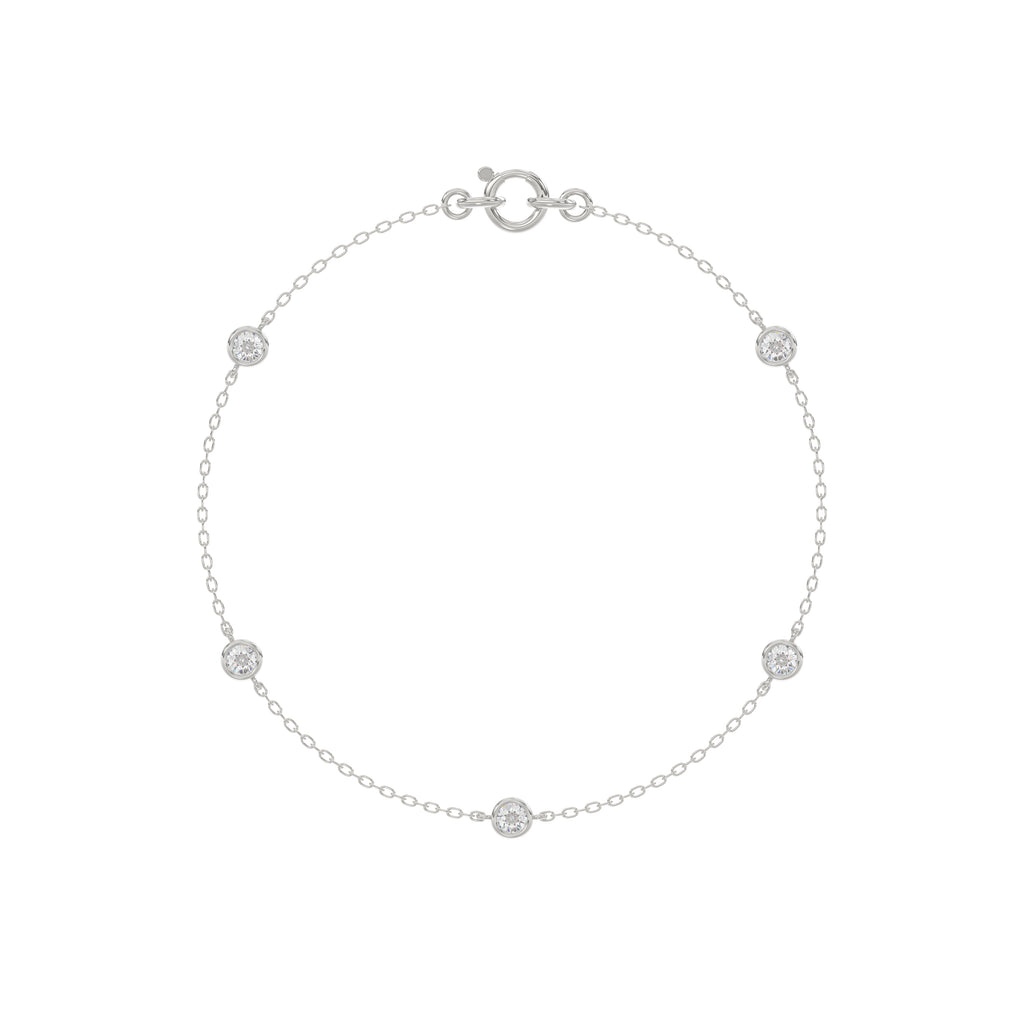Round Diamond Chain Bracelet
