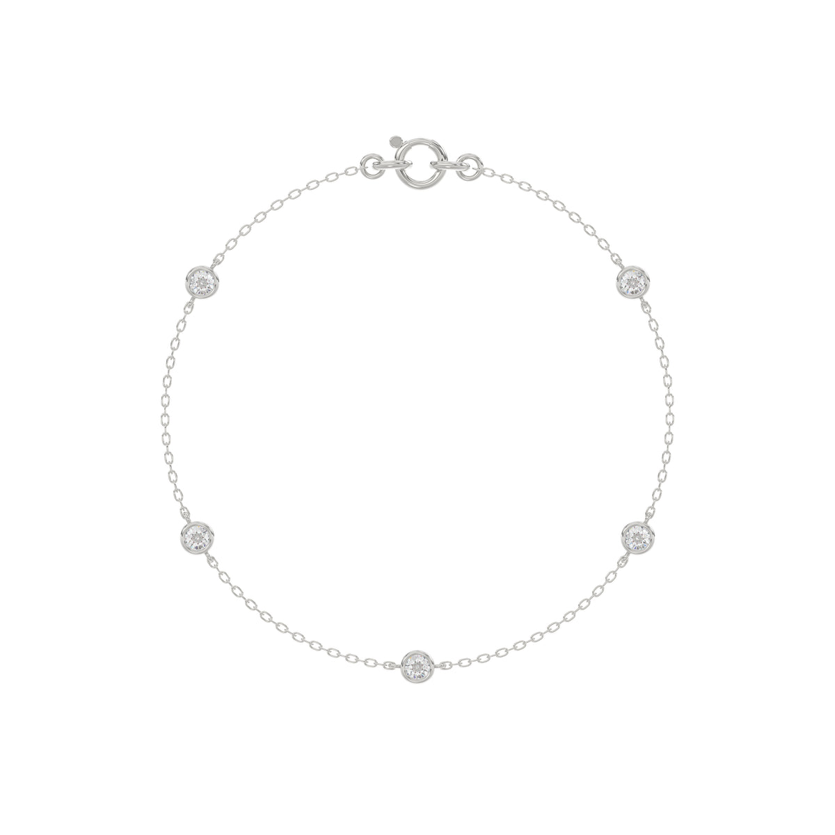 Round Diamond Chain Bracelet