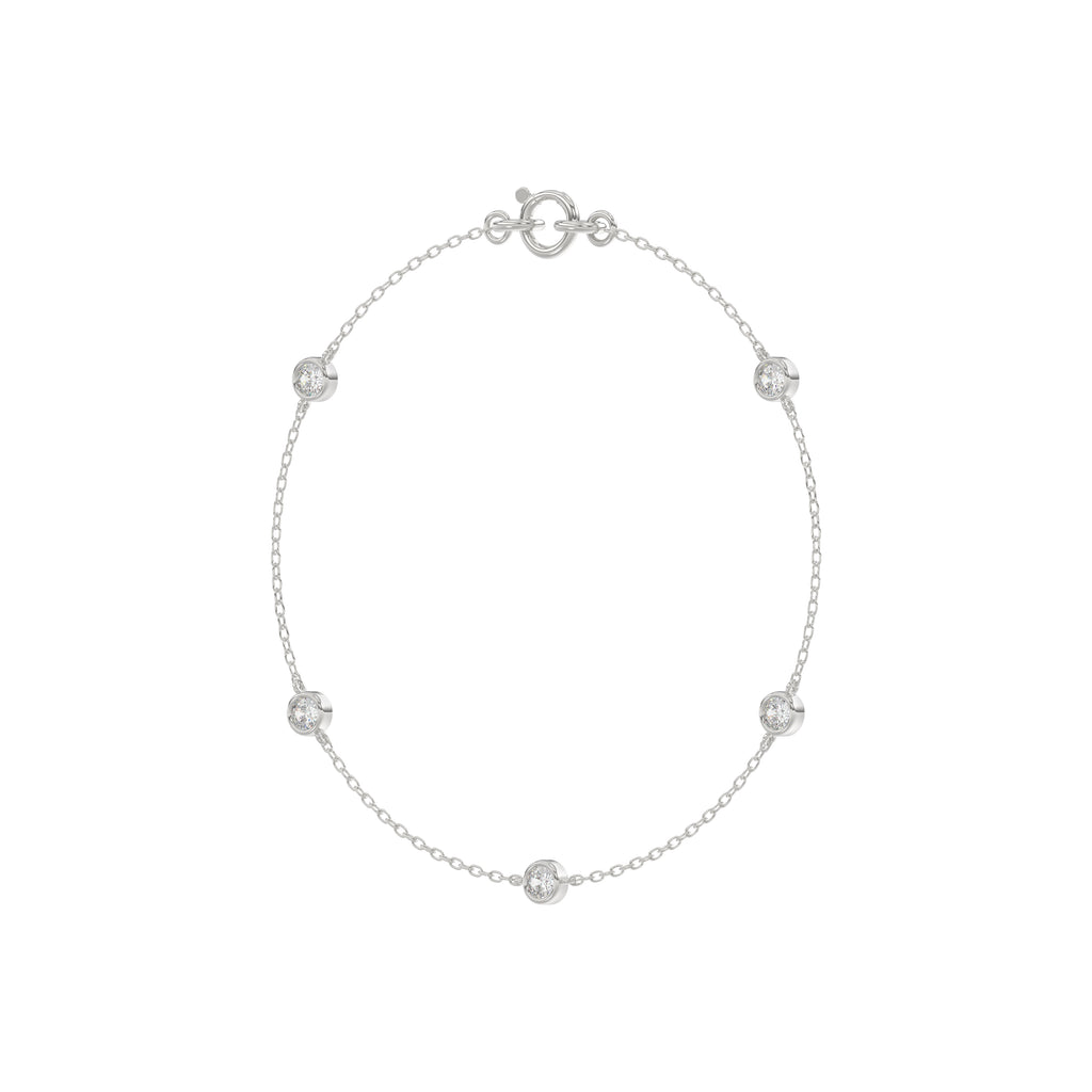 Round Diamond Chain Bracelet