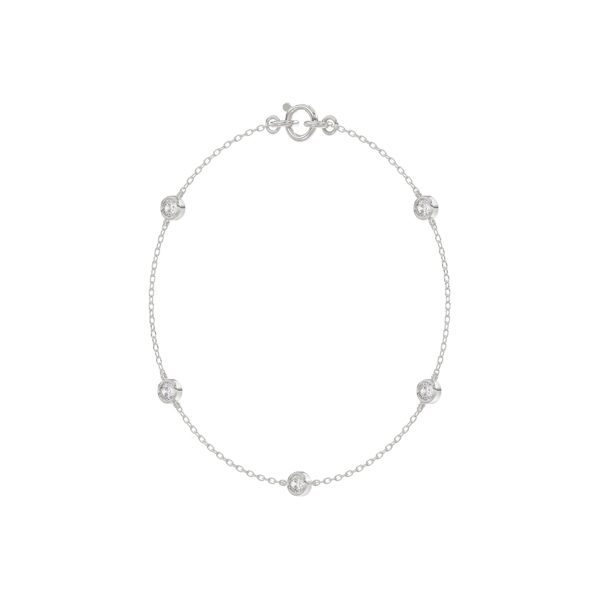 Round Diamond Chain Bracelet