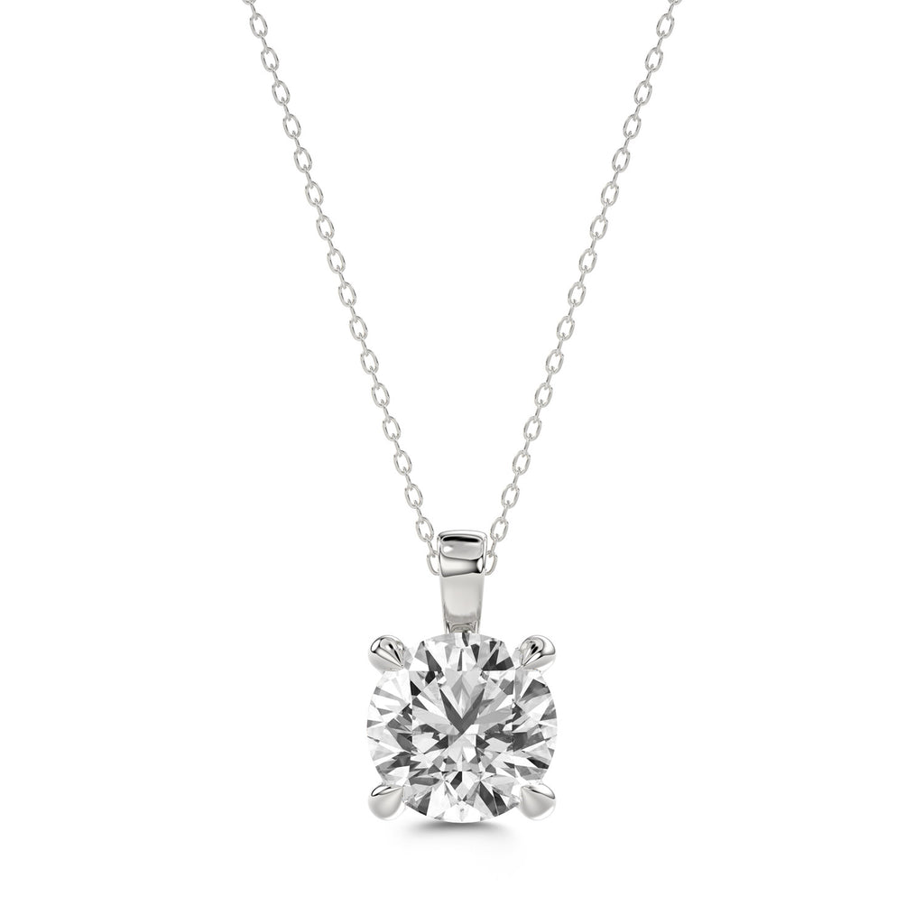 Round Diamond Solitaire Necklace