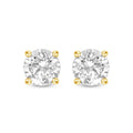 Round Diamond Stud Earrings