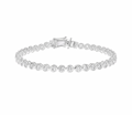 Round Bezel Diamond Tennis Bracelet
