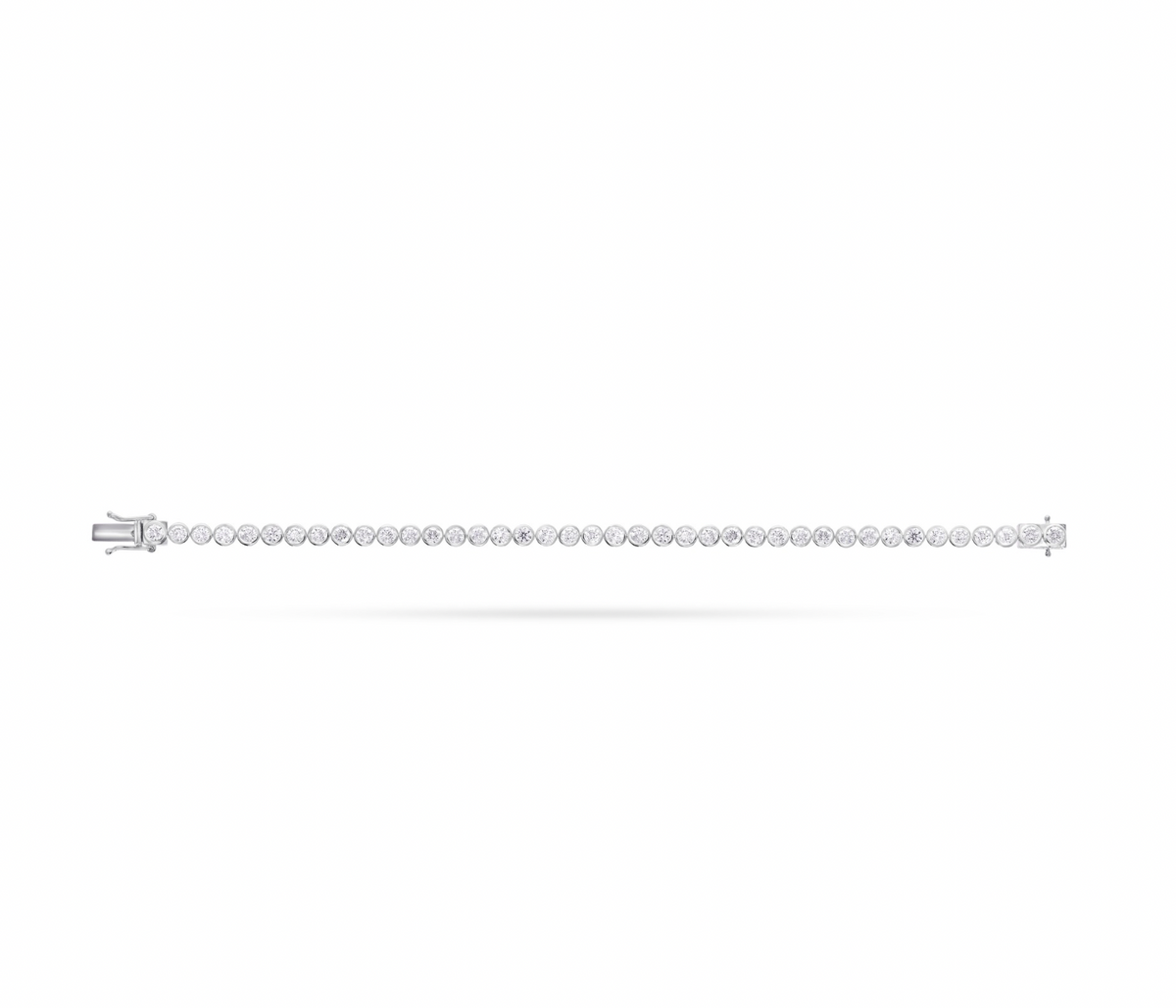 Round Bezel Diamond Tennis Bracelet