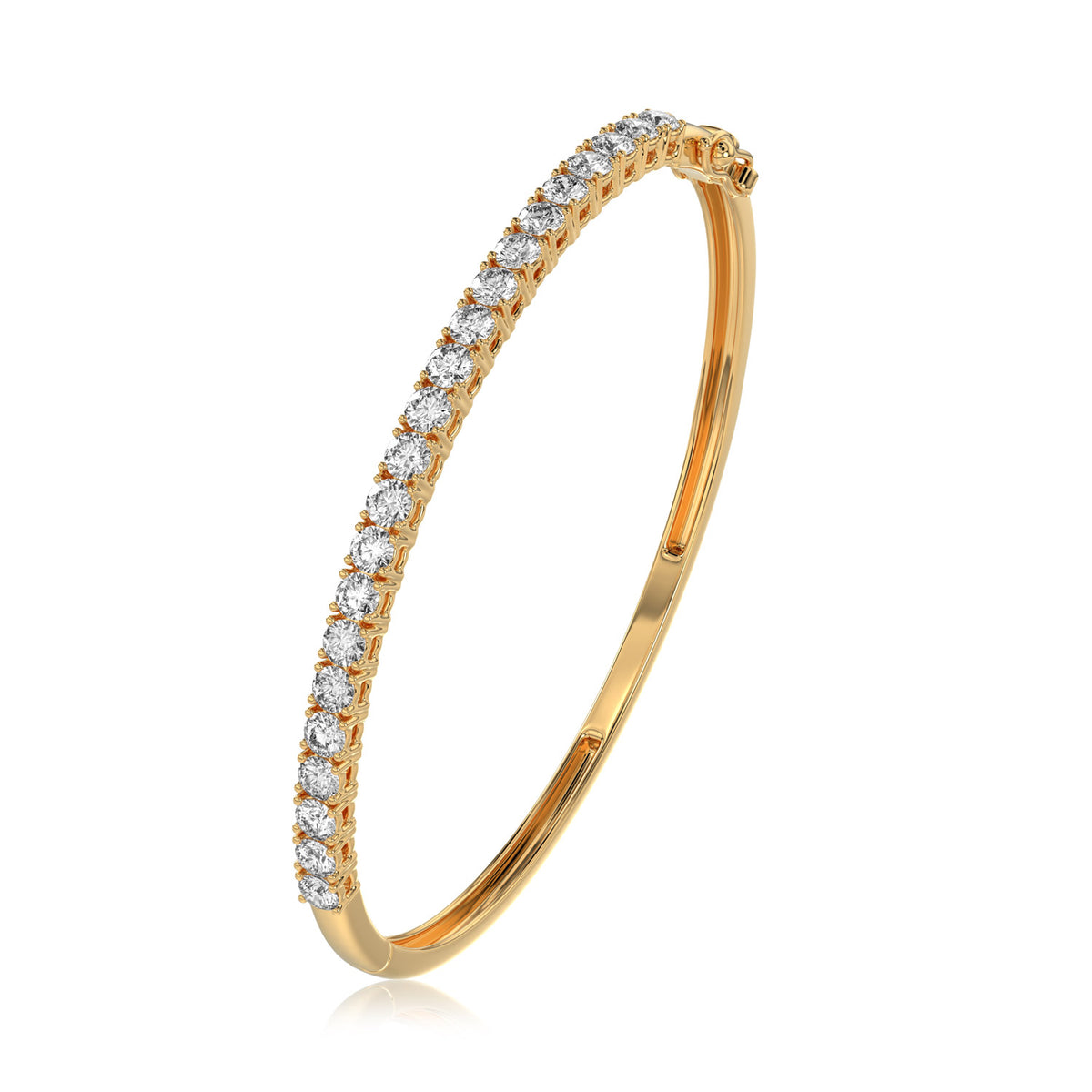 Round Diamond Bangle