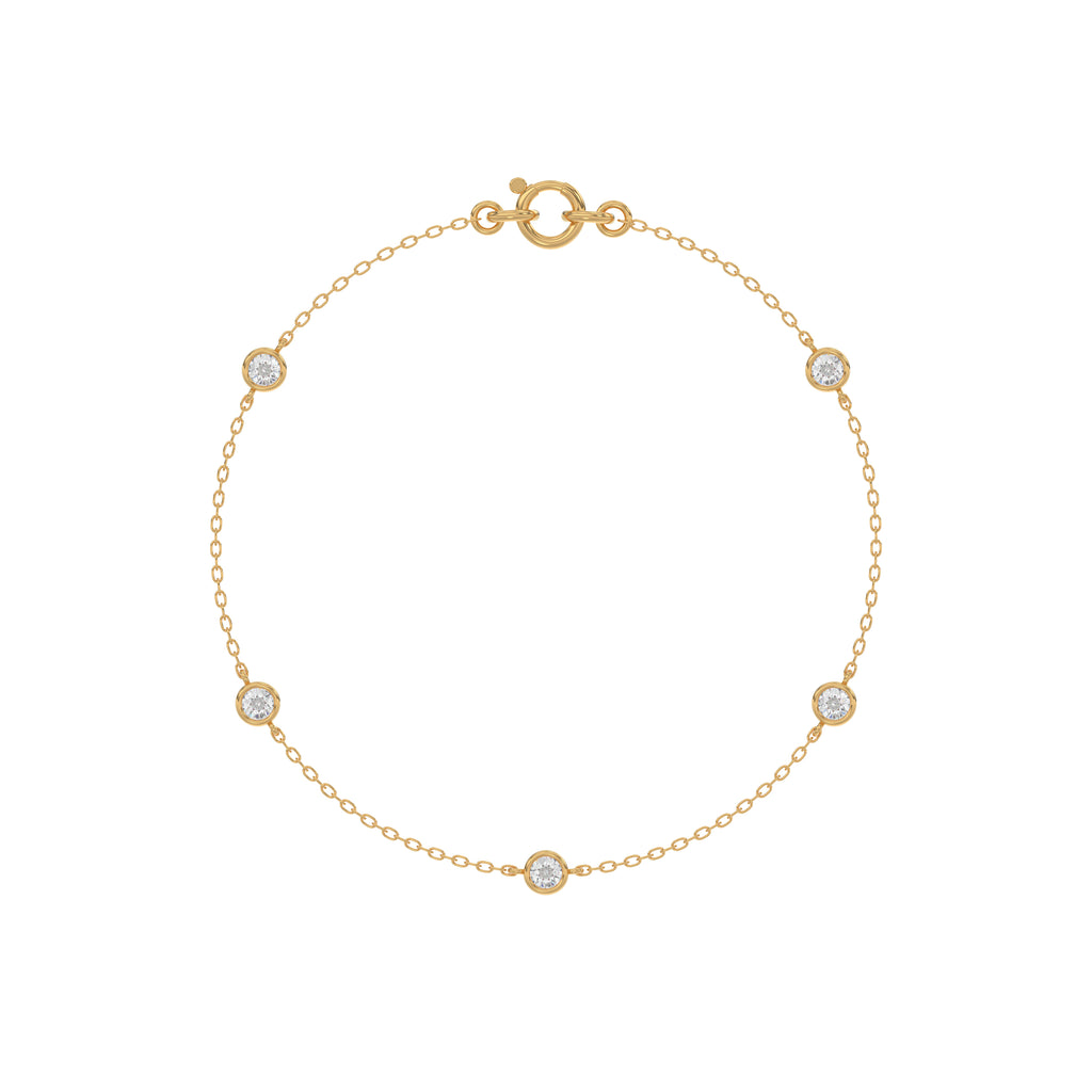 Round Diamond Chain Bracelet