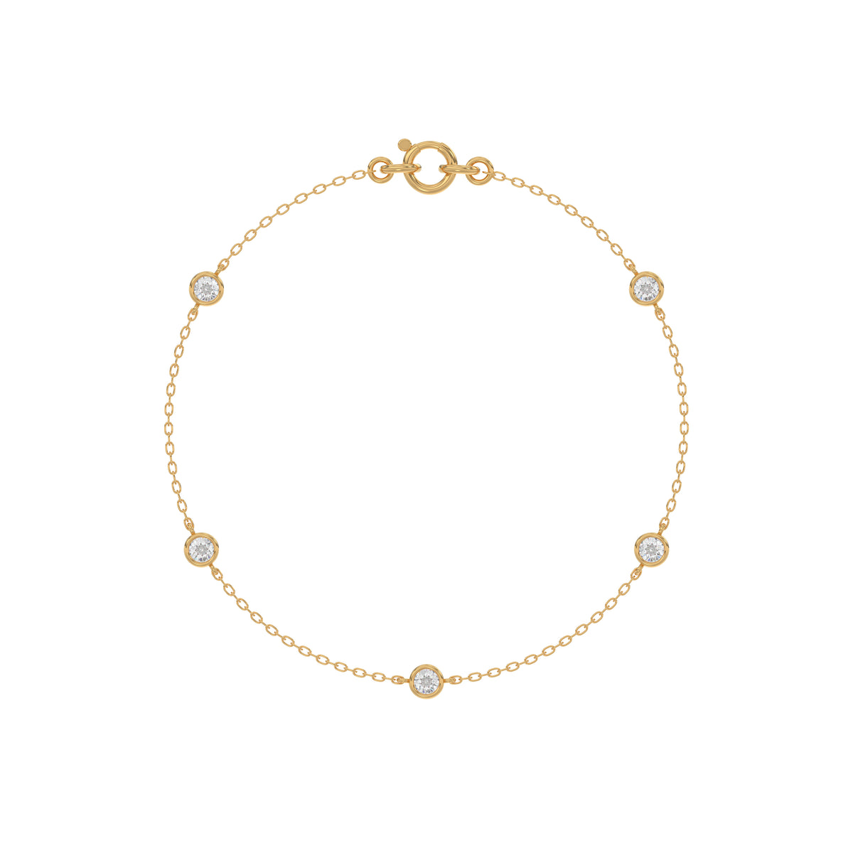 Round Diamond Chain Bracelet