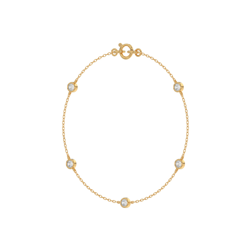 Round Diamond Chain Bracelet