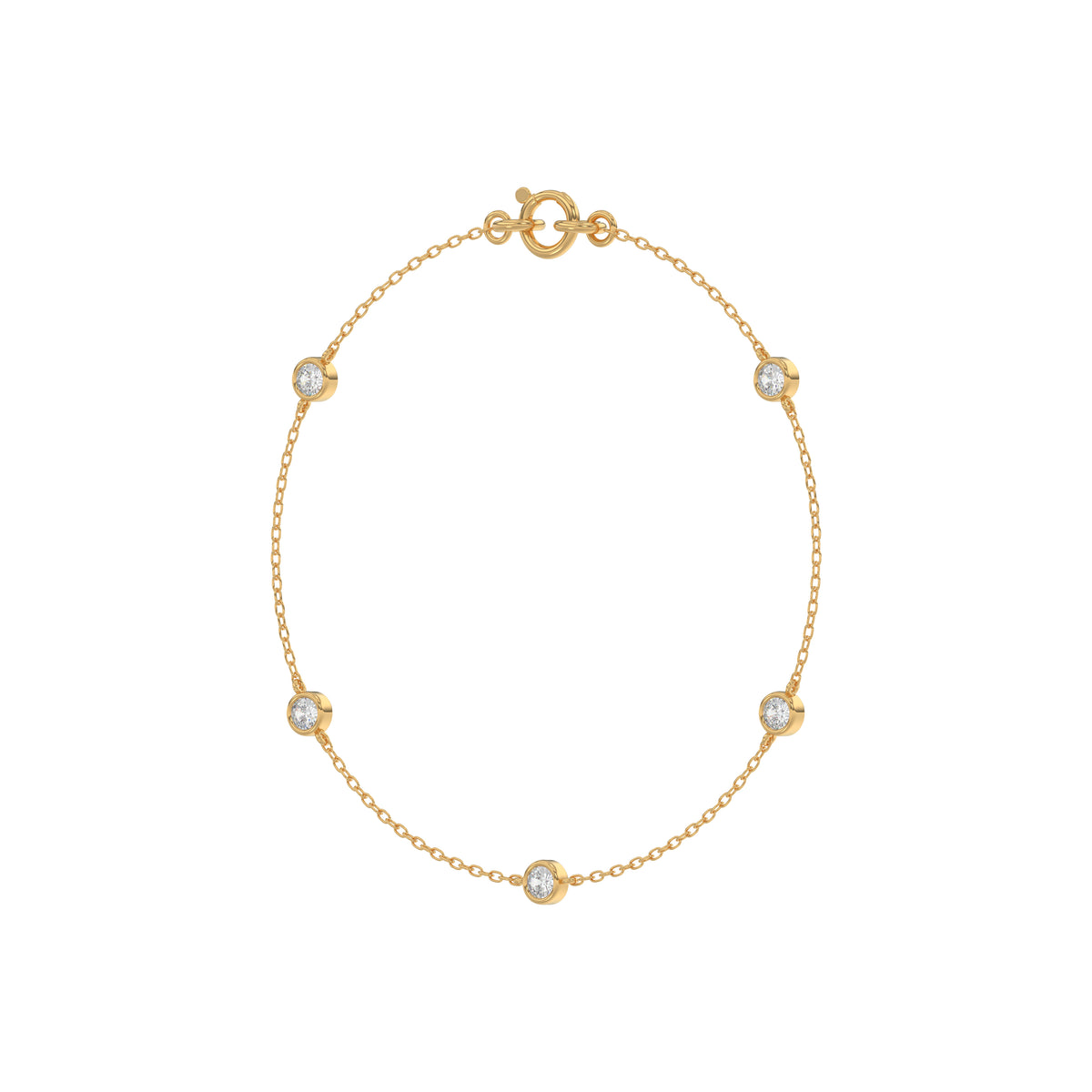 Round Diamond Chain Bracelet