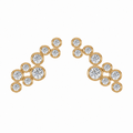 Round Diamond Cluster Earrings