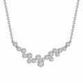 Round Diamond Cluster Necklace