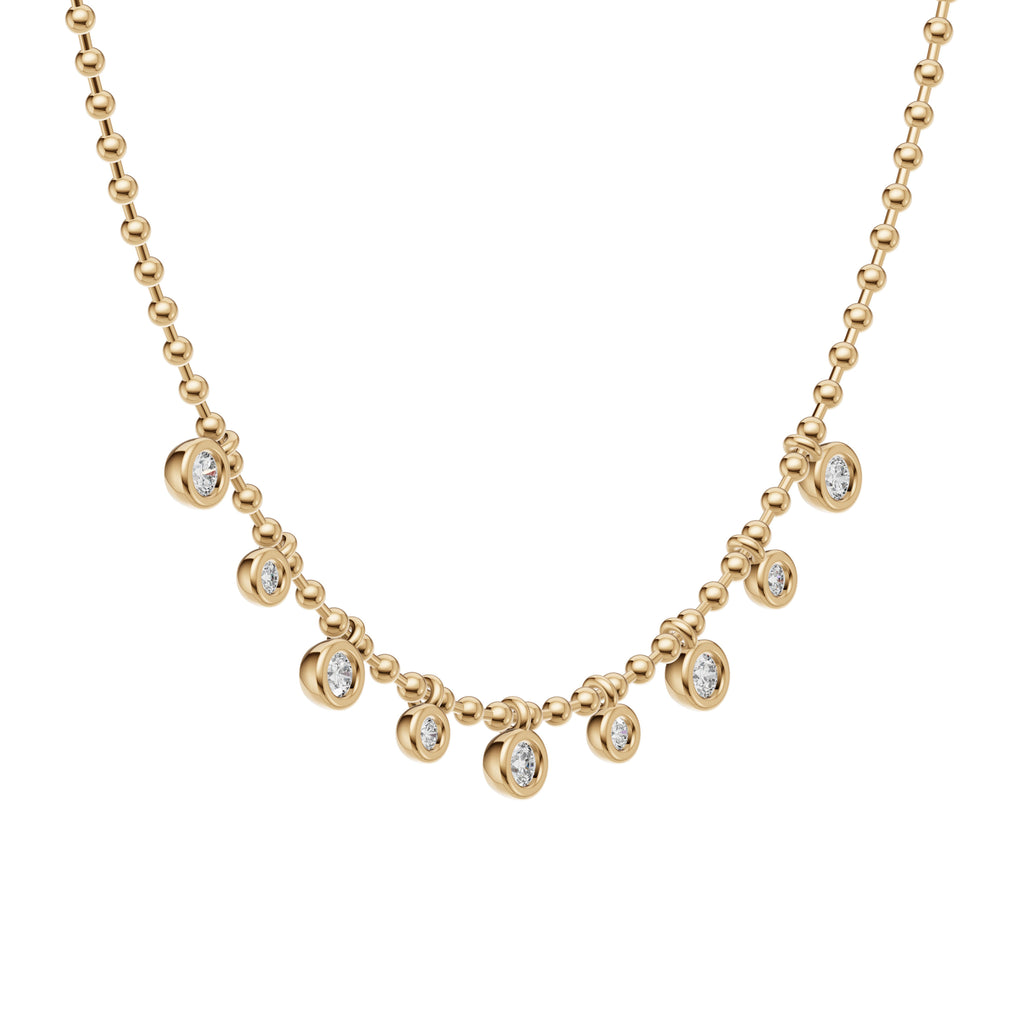 Round Diamond Drop Necklace