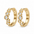 Round Diamond Hoop Earrings