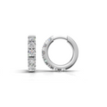Round Diamond Hoop Earrings