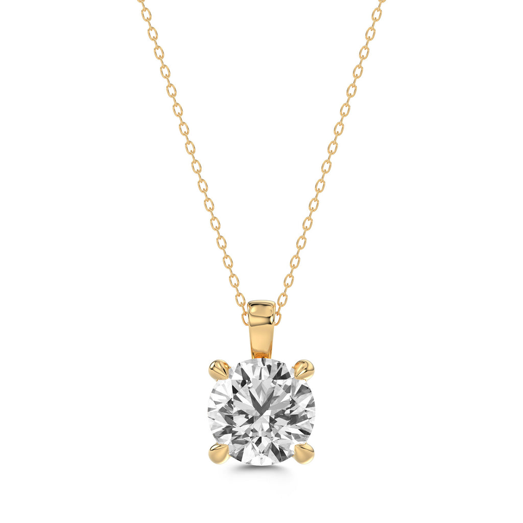 Round Diamond Solitaire Necklace