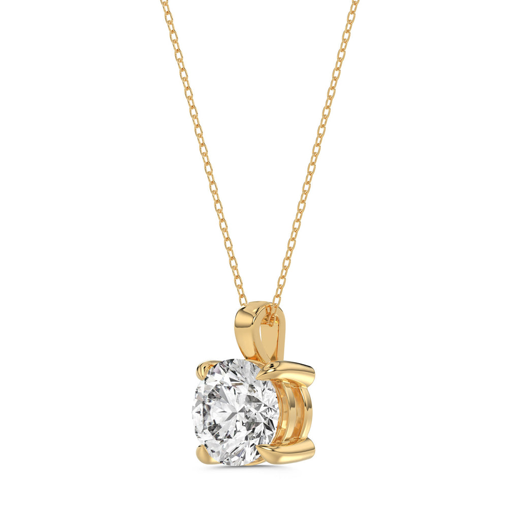 Round Diamond Solitaire Necklace