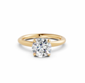 Round Hidden Halo Ring