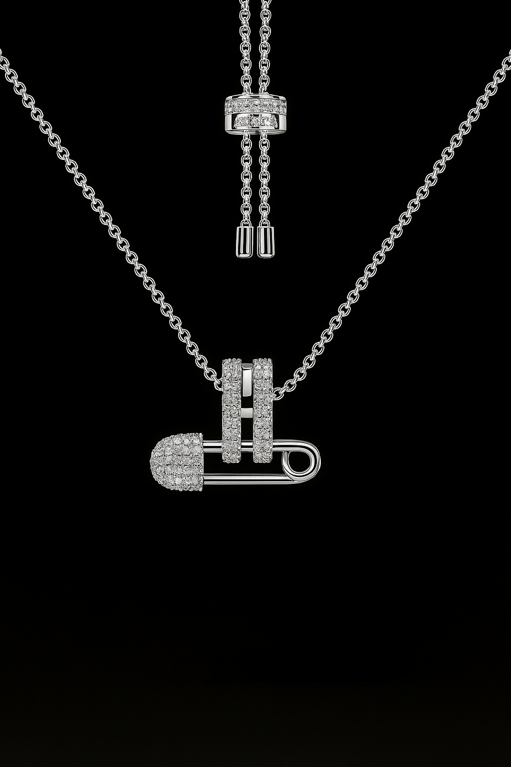Safety Pin Adjustable Necklace