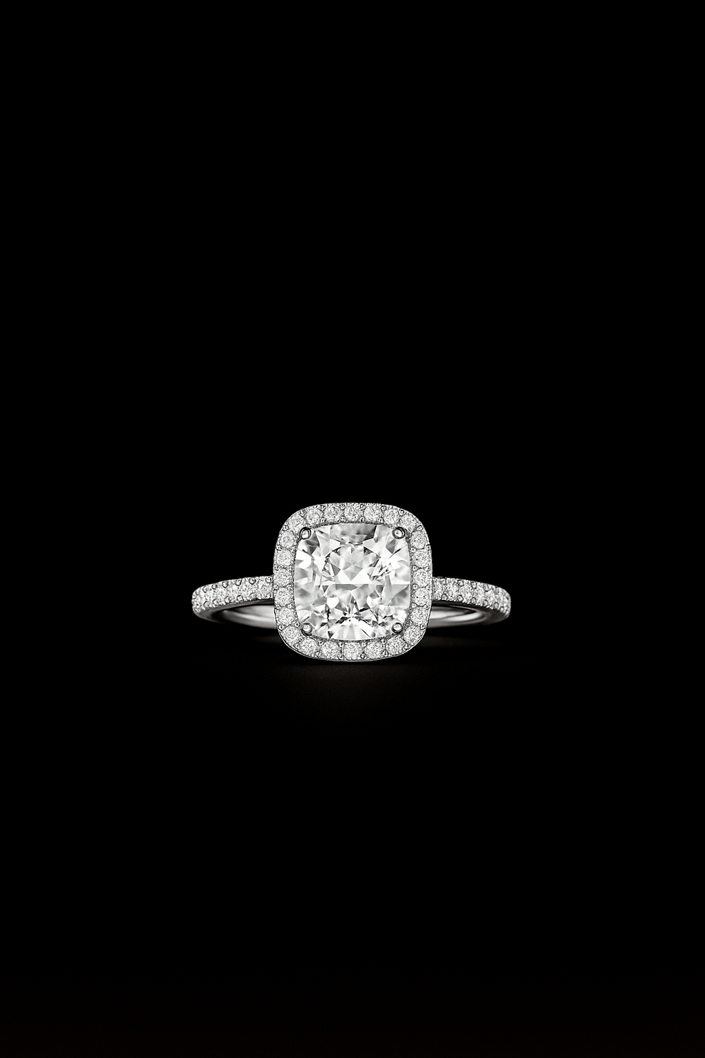Small Square Pavé Ring