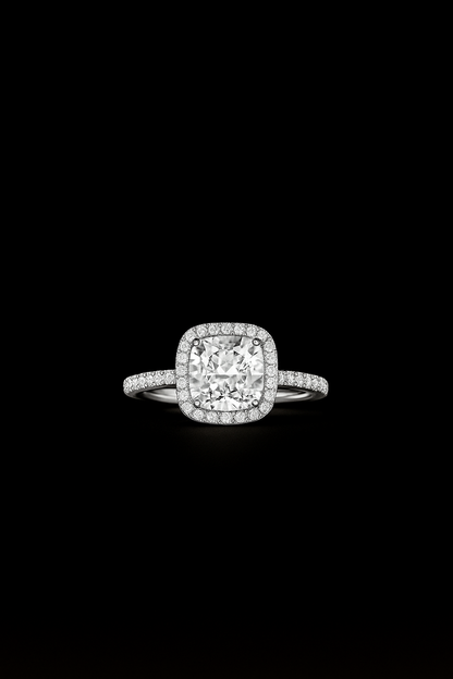 Small Square Pavé Ring