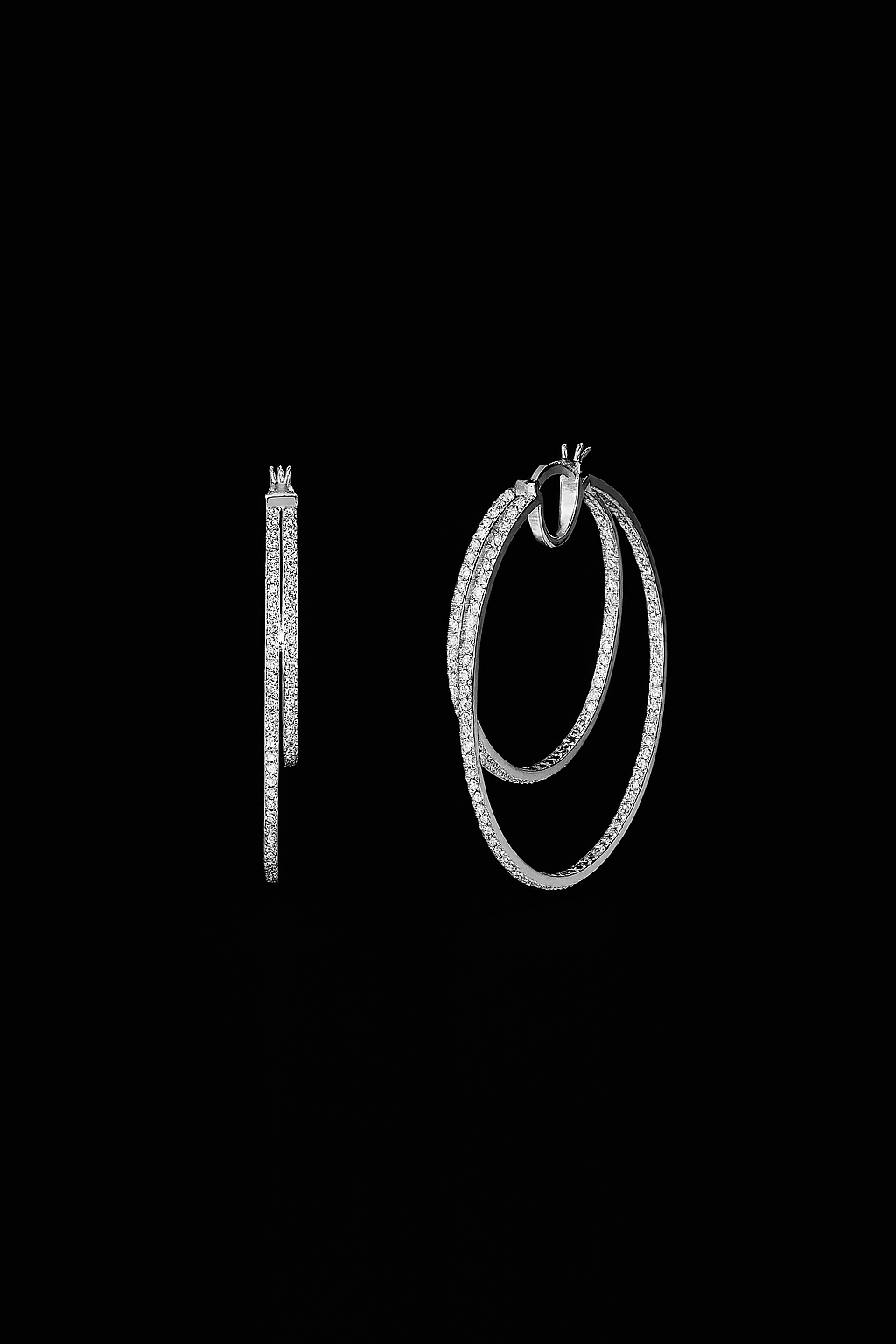 Statement Linear Hoop Earrings