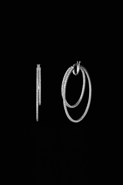 Statement Linear Hoop Earrings