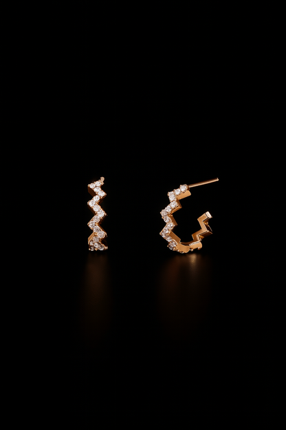 Up and Down Rose Gold Earrings