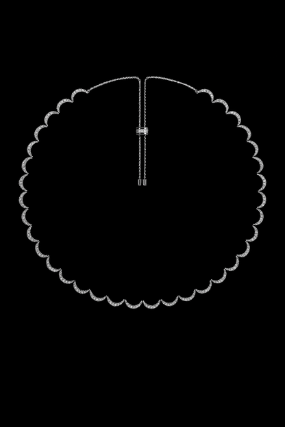 Wavy Silver Adjustable Necklace