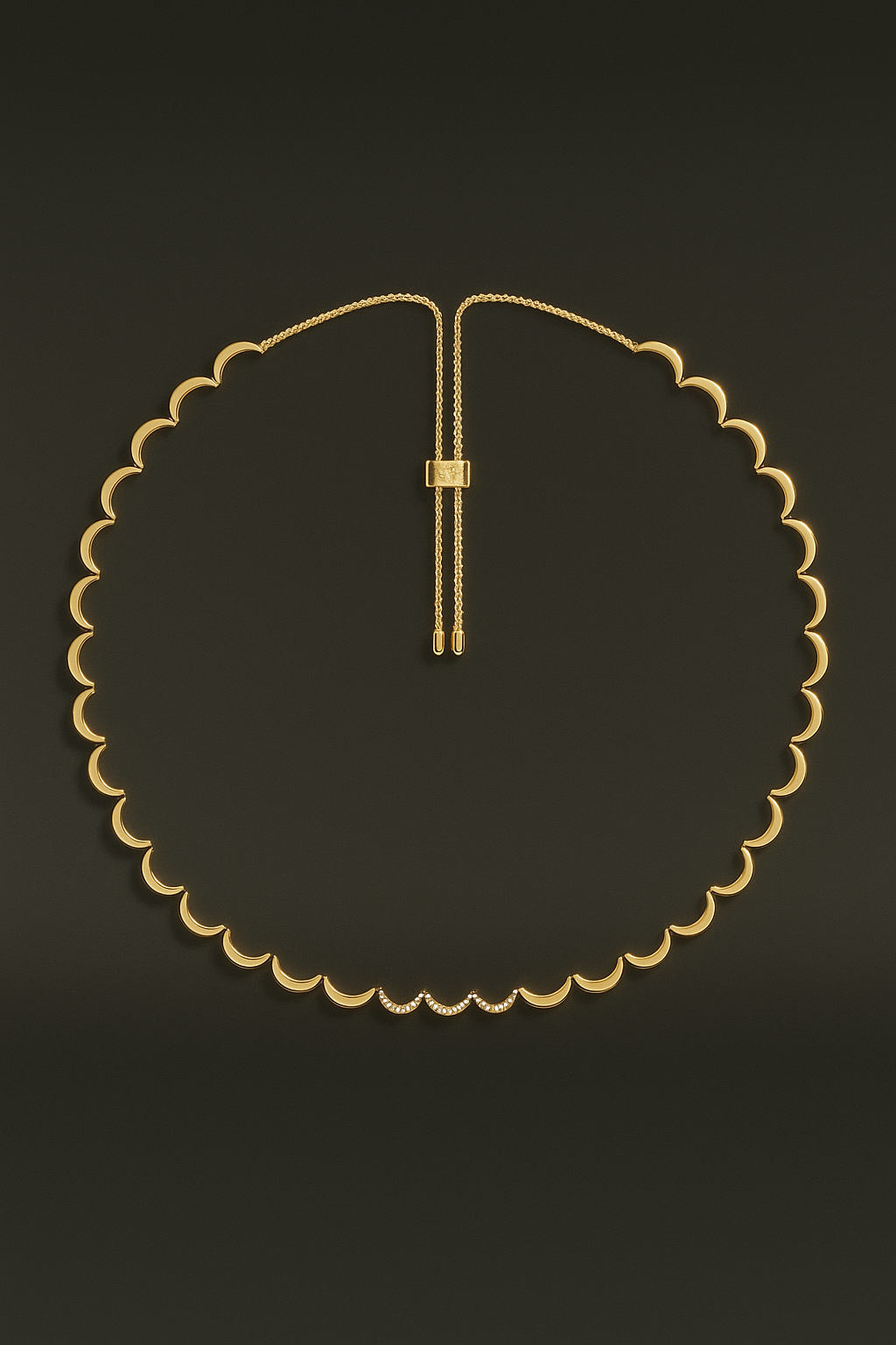 Wavy Gold Adjustable Necklace