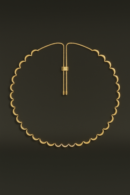 Wavy Gold Adjustable Necklace