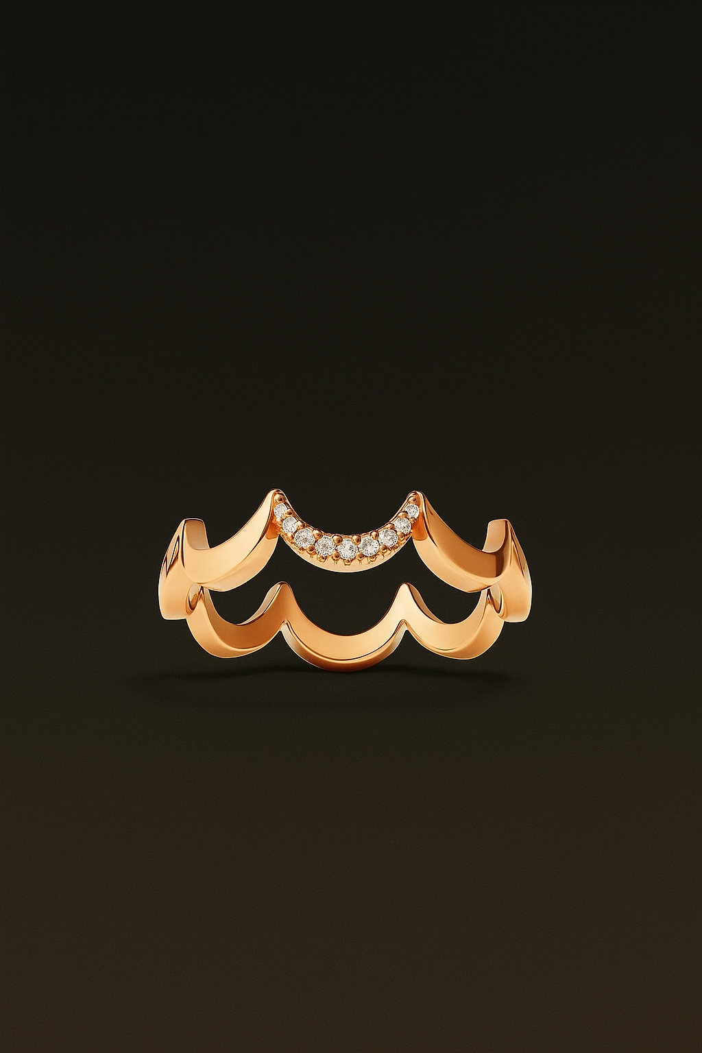 Wavy Rose Gold Ring