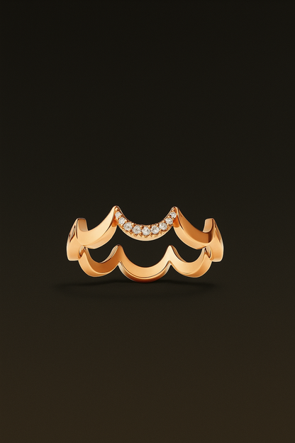 Wavy Rose Gold Ring
