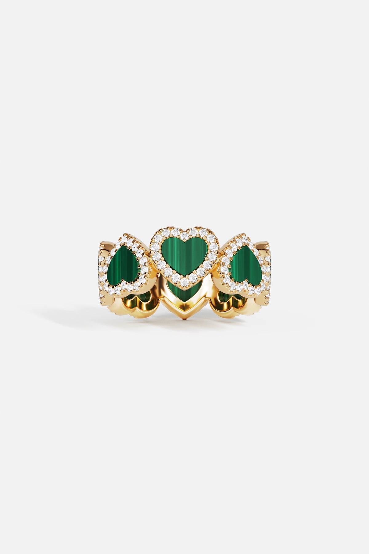 Malachite Heart Ring