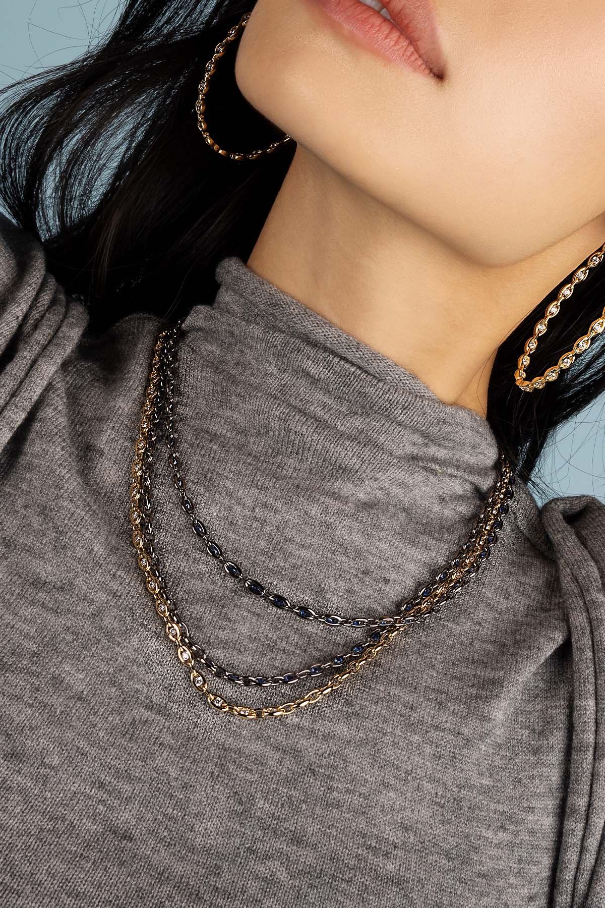 Pavé Chain Adjustable Necklace