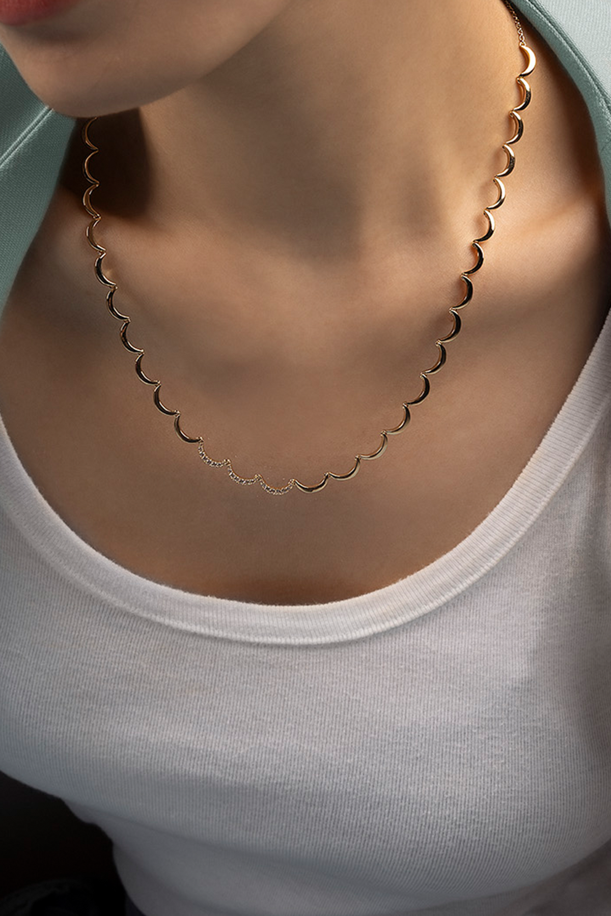 Wavy Gold Adjustable Necklace