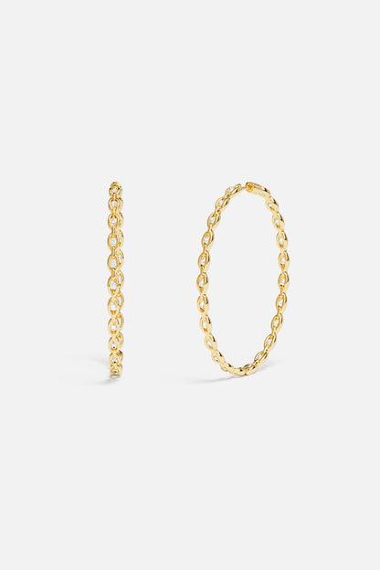 Large Pavé Chain Earrings