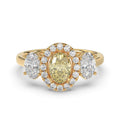 Yellow Oval Diamond Ring