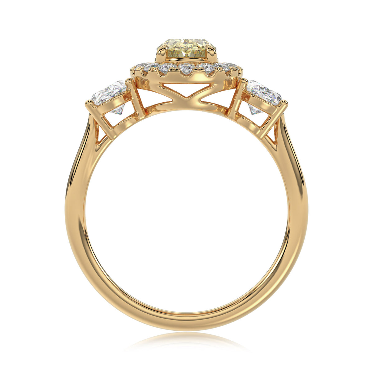 Yellow Oval Diamond Ring